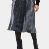 Blaze Skirt - Pewter 2 Blaze Skirt - Pewter -AMOUR VERT Sales 10108 Blaze Pleated Pewter 1