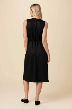 Olive Tencel Midi Dress - Black -AMOUR VERT Sales 10133 Olive Twill Black 3