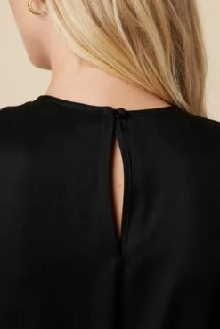 Olive Tencel Midi Dress - Black -AMOUR VERT Sales 10133 Olive Twill Black 5