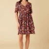 Lulu Ecovero Dress - Villa Floral 1 Lulu Ecovero Dress - Villa Floral -AMOUR VERT Sales 10152 Lulu Viscose Villa Floral 1