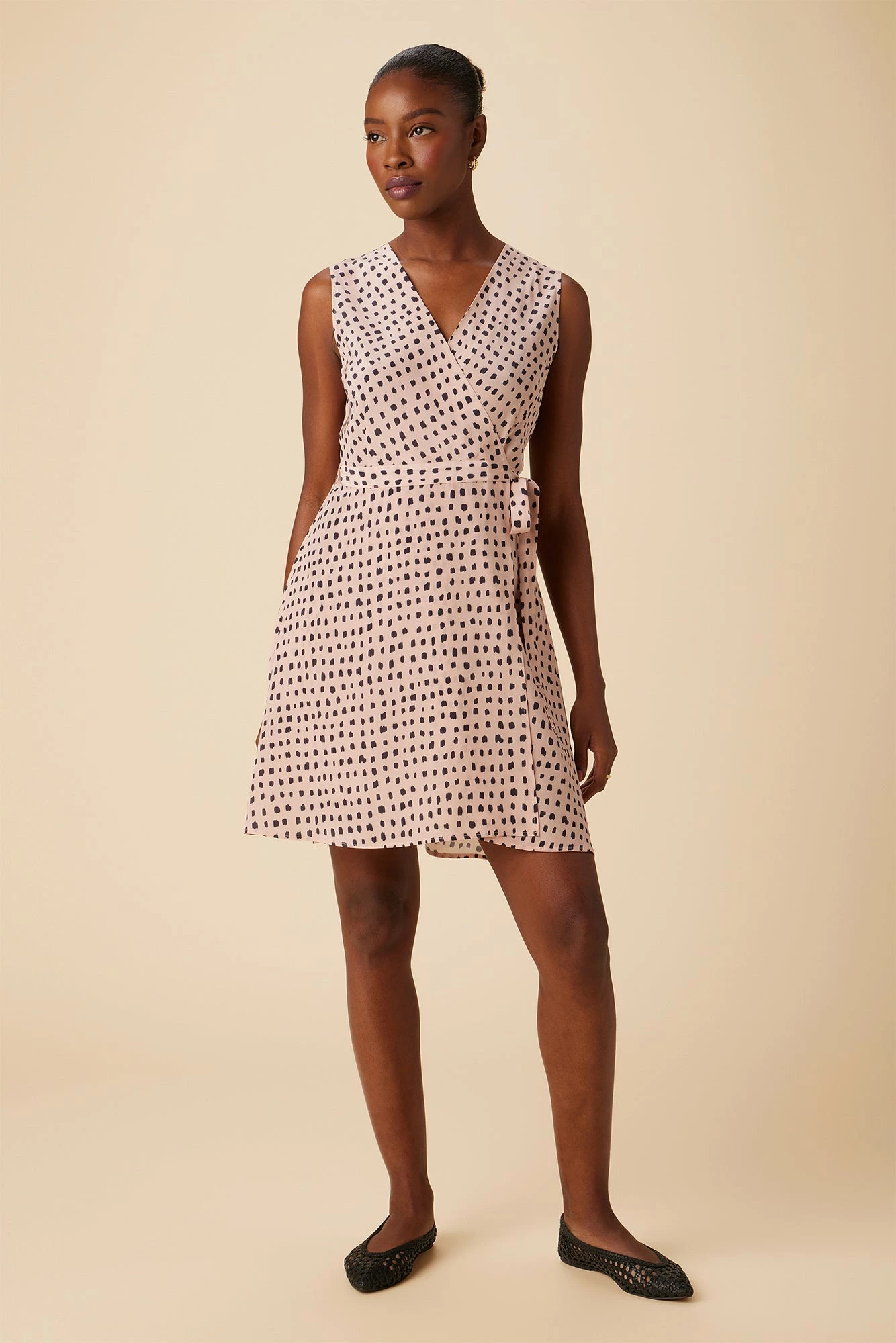 Ivy Washable Silk Dress - Valencia Dot Pink 3 Ivy Washable Silk Dress - Valencia Dot Pink