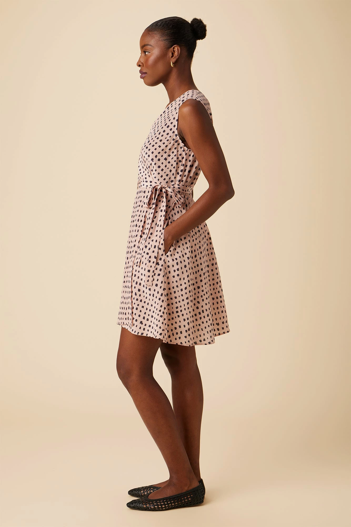 Ivy Washable Silk Dress - Valencia Dot Pink 4 Ivy Washable Silk Dress - Valencia Dot Pink - Image 2