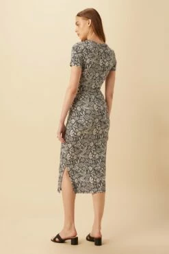 Colombe Viscose Knit Dress - Nina Black -AMOUR VERT Sales 10176 SS Colombe Viscose Knit Nina Black 3