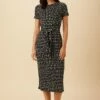 Colombe Viscose Knit Dress - Valencia Dot Black -AMOUR VERT Sales 10176 SS Colombe Viscose Knit Valencia Dot Black 1