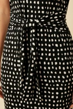 Colombe Viscose Knit Dress - Valencia Dot Black -AMOUR VERT Sales 10176 SS Colombe Viscose Knit Valencia Dot Black 4