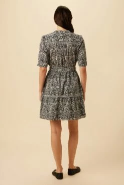 Malta Organic Cotton Dress - Nina Black -AMOUR VERT Sales 10182 Malta Cotton Nina Black 3