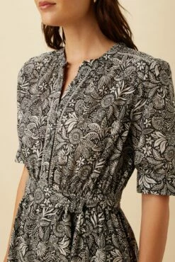 Malta Organic Cotton Dress - Nina Black -AMOUR VERT Sales 10182 Malta Cotton Nina Black 4