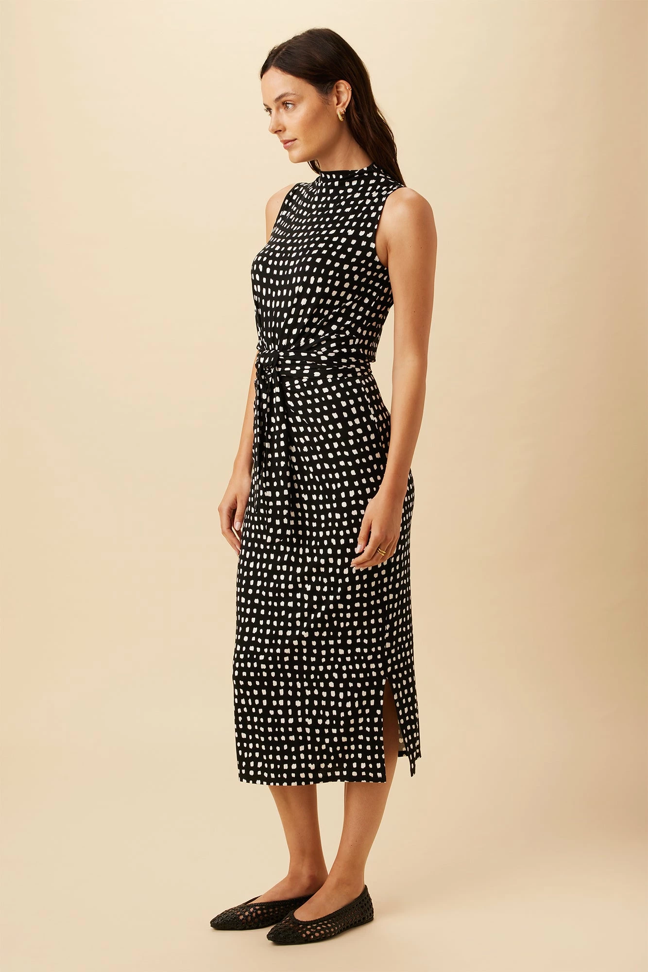 Castile Reverie Knit Dress - Valencia Dot Black 4 Castile Reverie Knit Dress - Valencia Dot Black - Image 2