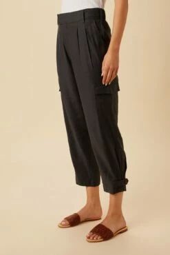 Lyle Femme Fete Stretch Cargo Pant - Pewter 9 Lyle Femme Fete Stretch Cargo Pant - Pewter -AMOUR VERT Sales 10212 Lyle Pewter 2
