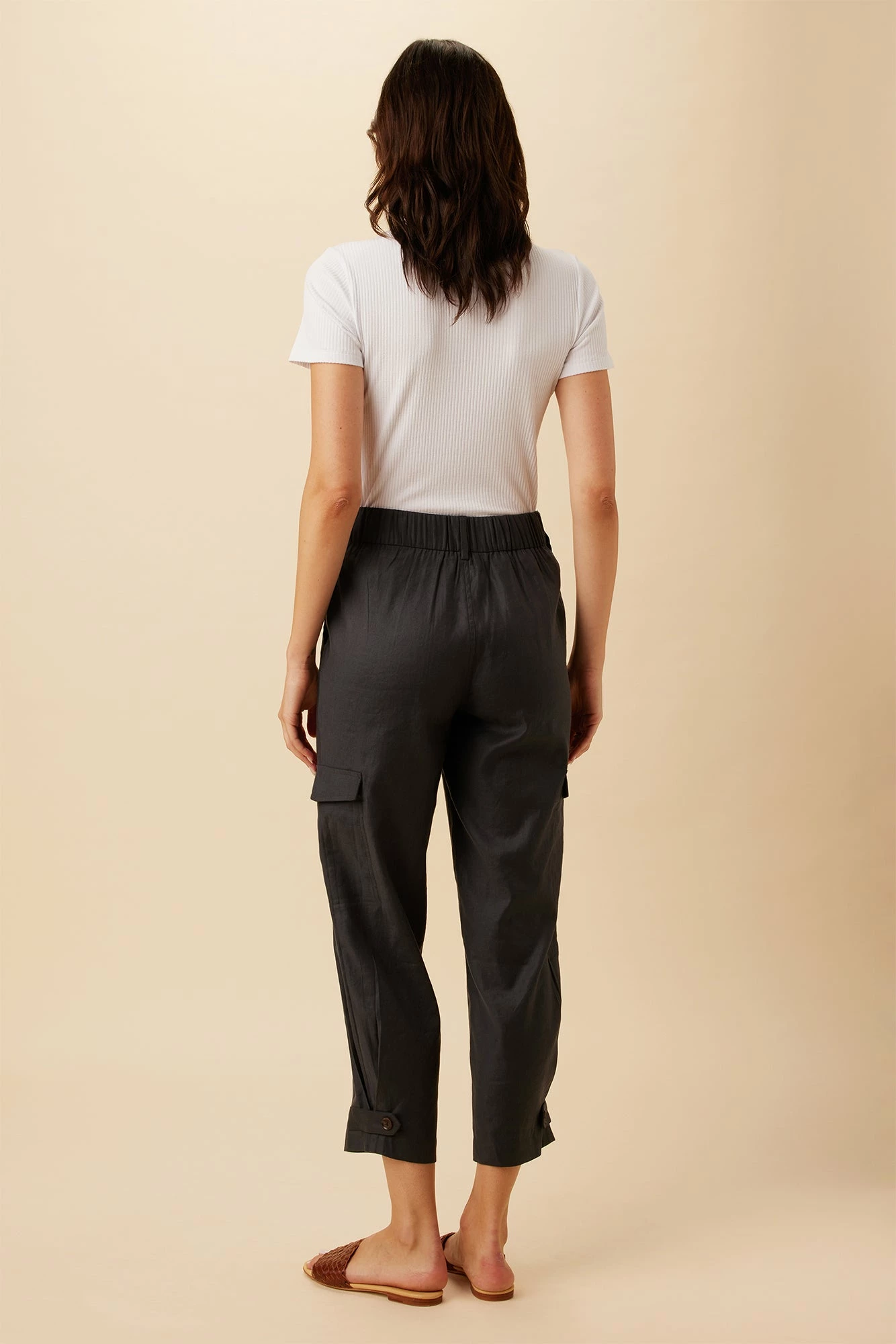 Lyle Femme Fete Stretch Cargo Pant - Pewter 6 Lyle Femme Fete Stretch Cargo Pant - Pewter - Image 4