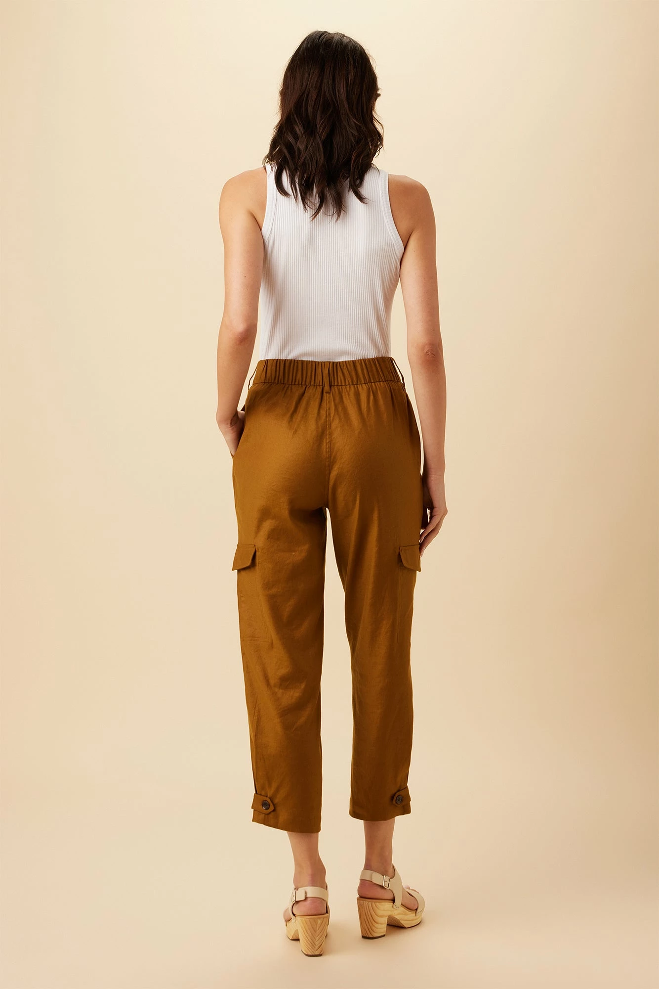 Lyle Femme Fete Stretch Cargo Pant - Spice 6 Lyle Femme Fete Stretch Cargo Pant - Spice - Image 4