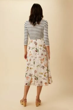 New Release -AMOUR VERT Sales 10227 Blaze Silk Lined Botanic Floral Ivory 3