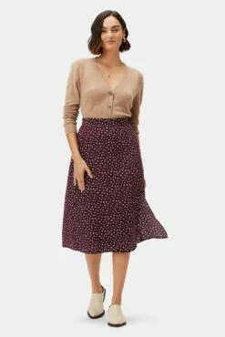Ollie Washable Silk Skirt - Doucet Dot Vineyard -AMOUR VERT Sales 10235 Ollie Silk Doucet Dot Vineyard 4