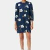 Darla 3/4 Sleeve Washable Silk Dress - Luna -AMOUR VERT Sales 10237 Darla LS Luna 1