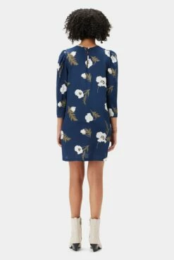 Darla 3/4 Sleeve Washable Silk Dress - Luna -AMOUR VERT Sales 10237 Darla LS Luna 3