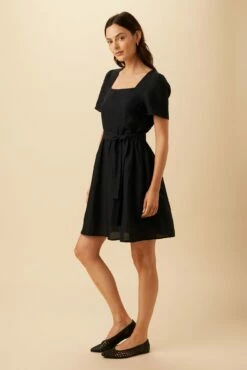 Ria Ramie Viscose Dress - Black -AMOUR VERT Sales 10252 Sleeveless Castile Valencia Dot Black 2