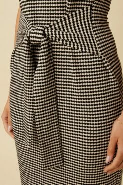 Colombe Scallop Knit Dress - Natural Black -AMOUR VERT Sales 10266 SS Colombe Scallop Natural Black 4