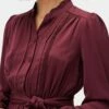 Malta Dress - Plum -AMOUR VERT Sales 10269 Malta Pin Tuck Plum 4