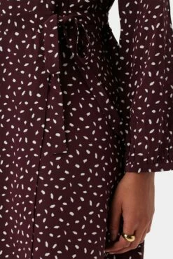 Ivy Long Sleeve Washable Silk Dress - Doucet Dot Vineyard 11 Ivy Long Sleeve Washable Silk Dress - Doucet Dot Vineyard -AMOUR VERT Sales 10289 LS Ivy Doucet Dot Vineyard 5