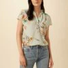 Renata Washable Silk Blouse - Cannes Floral -AMOUR VERT Sales 1068 Renata Cannes Floral 1