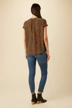 Renata Washable Silk Blouse - Caramel Sauvage 8 Renata Washable Silk Blouse - Caramel Sauvage -AMOUR VERT Sales 1068 Renata Caramel Savauge 3