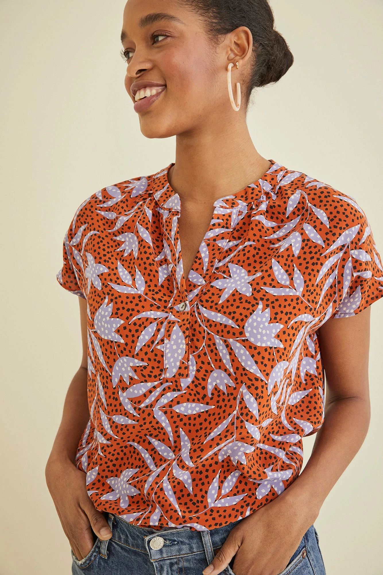 Renata Washable Silk Blouse - Escape Floral 3 Renata Washable Silk Blouse - Escape Floral