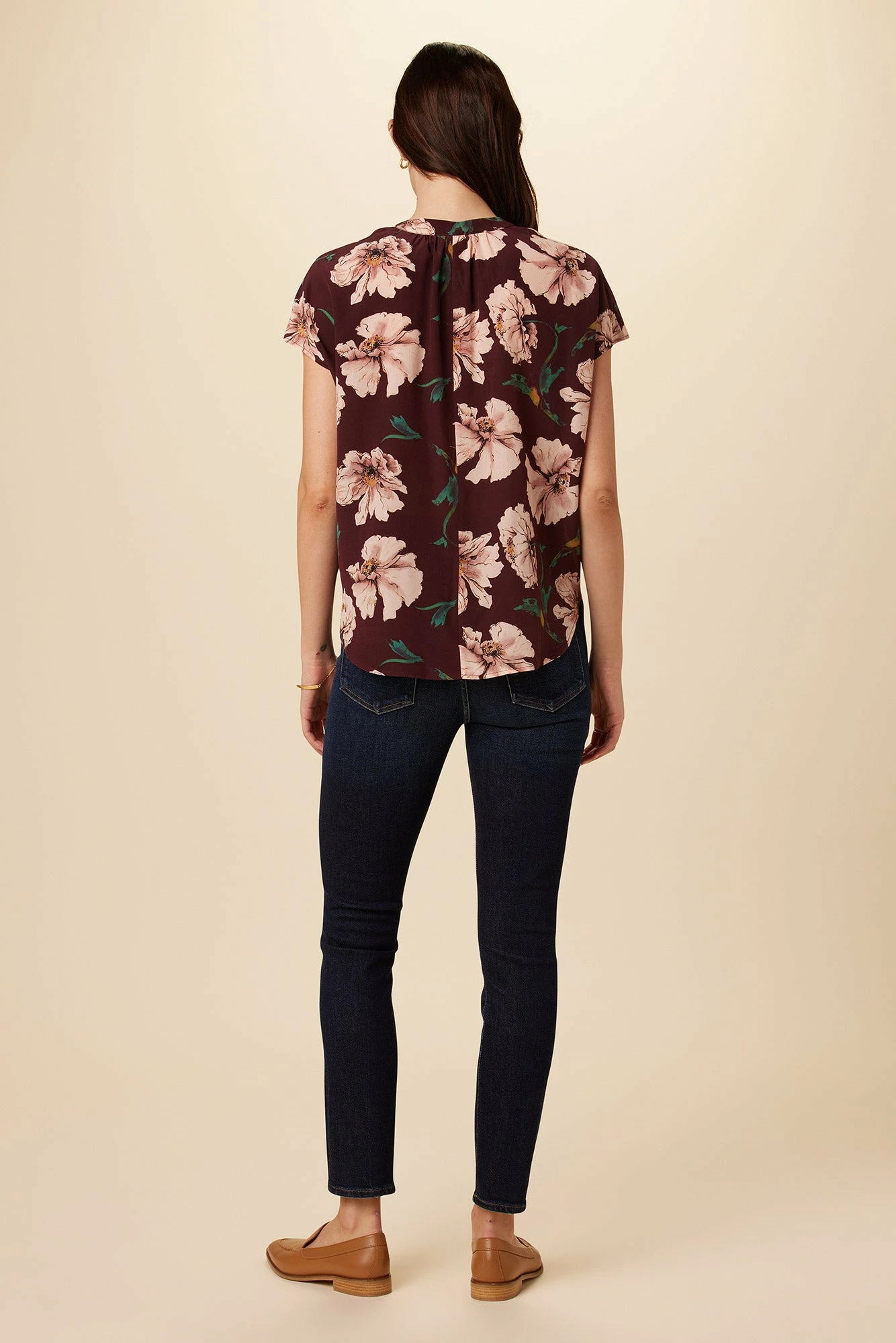 Renata Washable Silk Blouse - Paysage Sepia 5 Renata Washable Silk Blouse - Paysage Sepia - Image 3