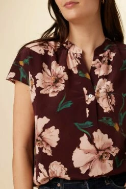 Renata Washable Silk Blouse - Paysage Sepia 9 Renata Washable Silk Blouse - Paysage Sepia -AMOUR VERT Sales 1068 Renata Paysage Sepia 4