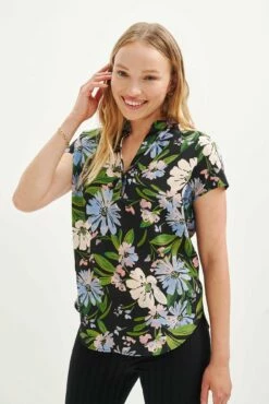 Renata Washable Silk Blouse - Printemps Floral