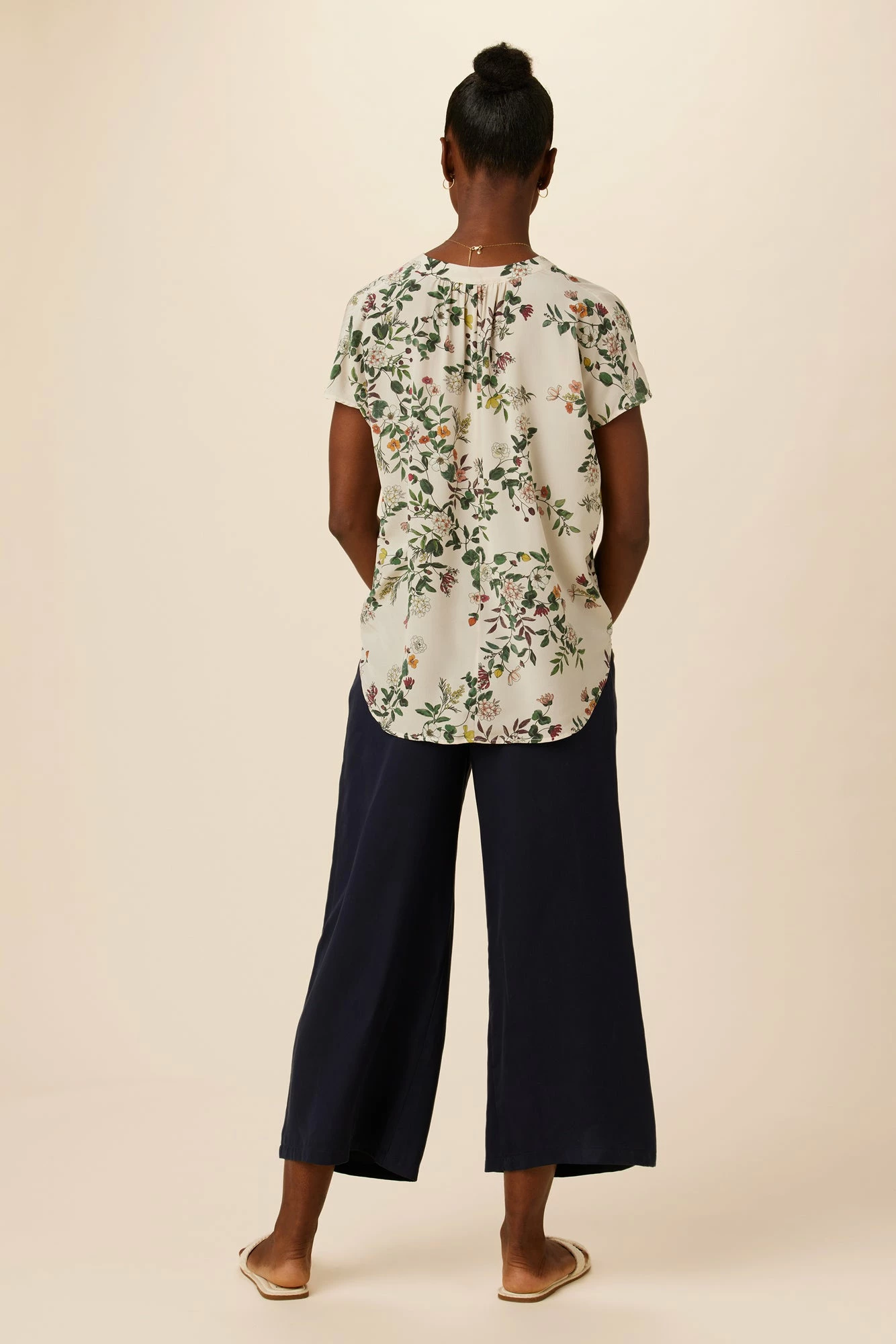 Renata Washable Silk Blouse - Silverwood Floral 5 Renata Washable Silk Blouse - Silverwood Floral - Image 3