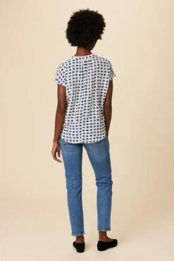 Renata Washable Silk Blouse - Squared Up White -AMOUR VERT Sales 1068 Renata Squared Up White 3 dcea1c42 c3b8 40e1 b9dd 2e0fcf183b98