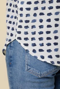 Renata Washable Silk Blouse - Squared Up White -AMOUR VERT Sales 1068 Renata Squared Up White 5