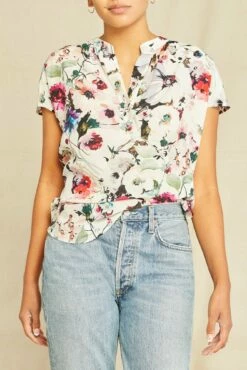 Renata Washable Silk Blouse - Windsor Floral