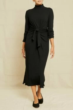 Castile Paris Rib Dress - Black