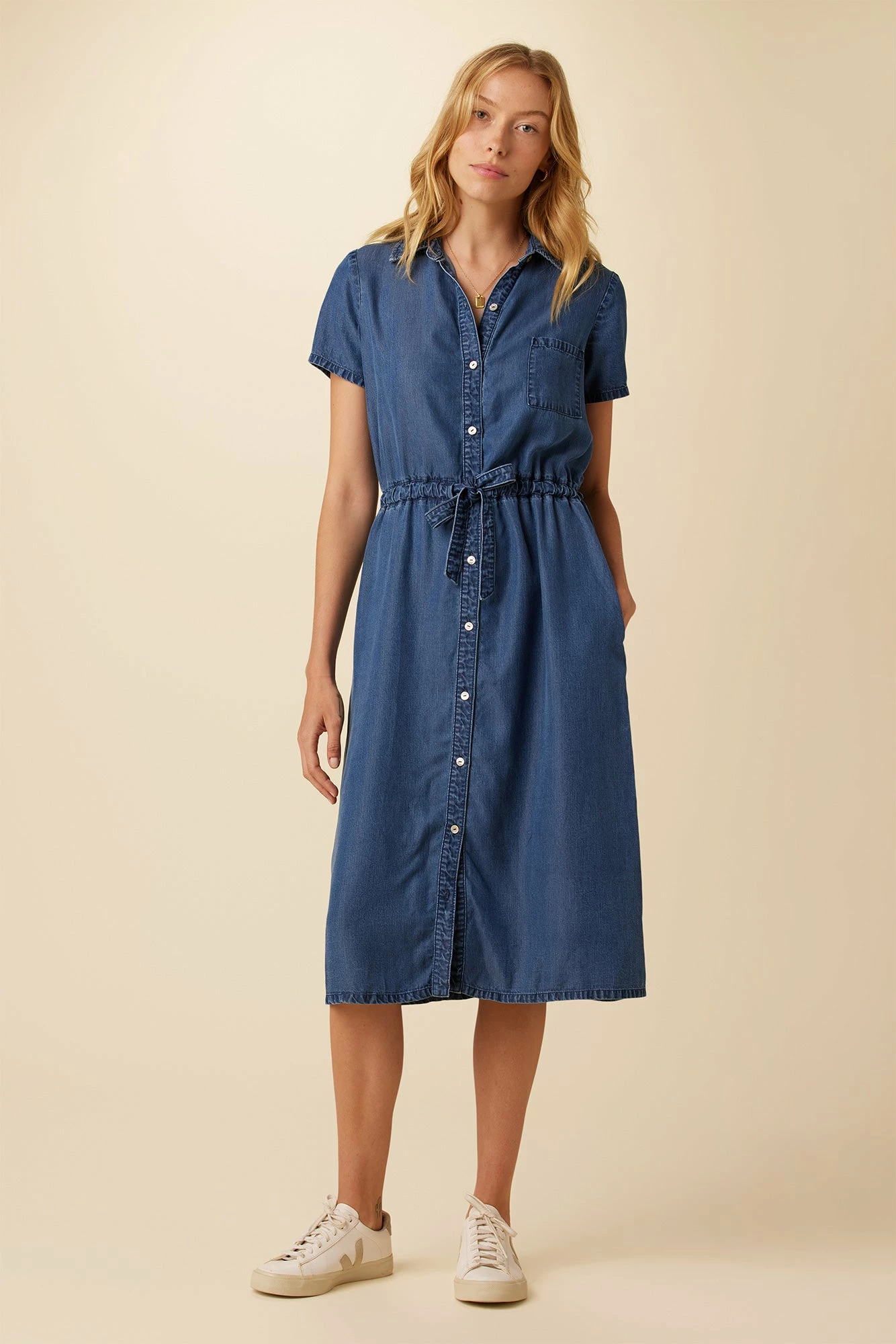 Hillary Eco Chambray Dress - Indigo 3 Hillary Eco Chambray Dress - Indigo