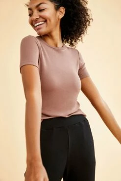 Talin Dream Rib Tee -AMOUR VERT Sales 1329 Jada 2x1 Rib Dark Nutmeg 9902 web