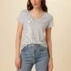 Joline Tee - Gigi White Stripe -AMOUR VERT Sales 1334 Joline Gigi Stripe White 1