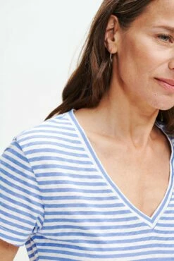 Joline Reverie Slub Tee - Soleil Stripe Sky -AMOUR VERT Sales 1334 Joline Soliel Stripe Sky Ivory 2098 web 75bda42e f6c2 4855 ad3f 910022094fdc