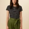 Leif Tencel Slub Tee - Gigi Black Stripe 1 Leif Tencel Slub Tee - Gigi Black Stripe -AMOUR VERT Sales 1335 Leif Gigi Stripe Black 1