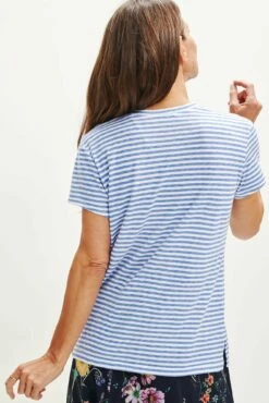 Leif Reverie Slub Tee - Soleil Stripe Sky -AMOUR VERT Sales 1335 Leif Soliel Stripe Sky Ivory 1516 web 2b6f4ffe 2b1c 4936 8d59 98326de3914b