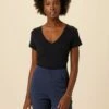 Joline Reverie Slub Tee - Black 1 Joline Reverie Slub Tee - Black -AMOUR VERT Sales 14 1334 Joline Black 1