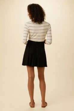 Evelyn Provence Rib Skirt - Black -AMOUR VERT Sales 1551 Evelyn Provence Black 3