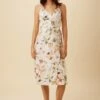 Varden Washable Silk Dress - Botanic Floral Ivory -AMOUR VERT Sales 1593 Varden Botanic Floral Ivory 1