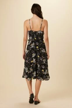 Varden Washable Silk Dress - French Jardin Black -AMOUR VERT Sales 1593 Varden French Jardin Black 3