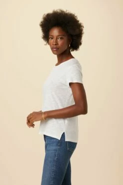 Leif Reverie Slub Tee - White -AMOUR VERT Sales 18 1335 Leif White 2