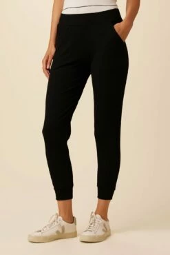 Skylar Paris Rib Joggers - Black