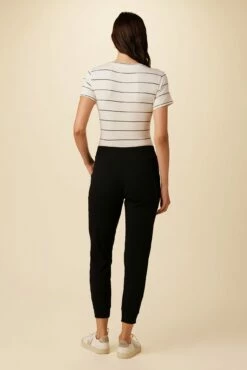 Skylar Paris Rib Joggers - Black -AMOUR VERT Sales 2050 Skylar Black 3
