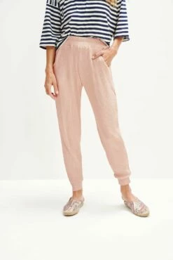 Skylar Paris Rib Joggers - Rose