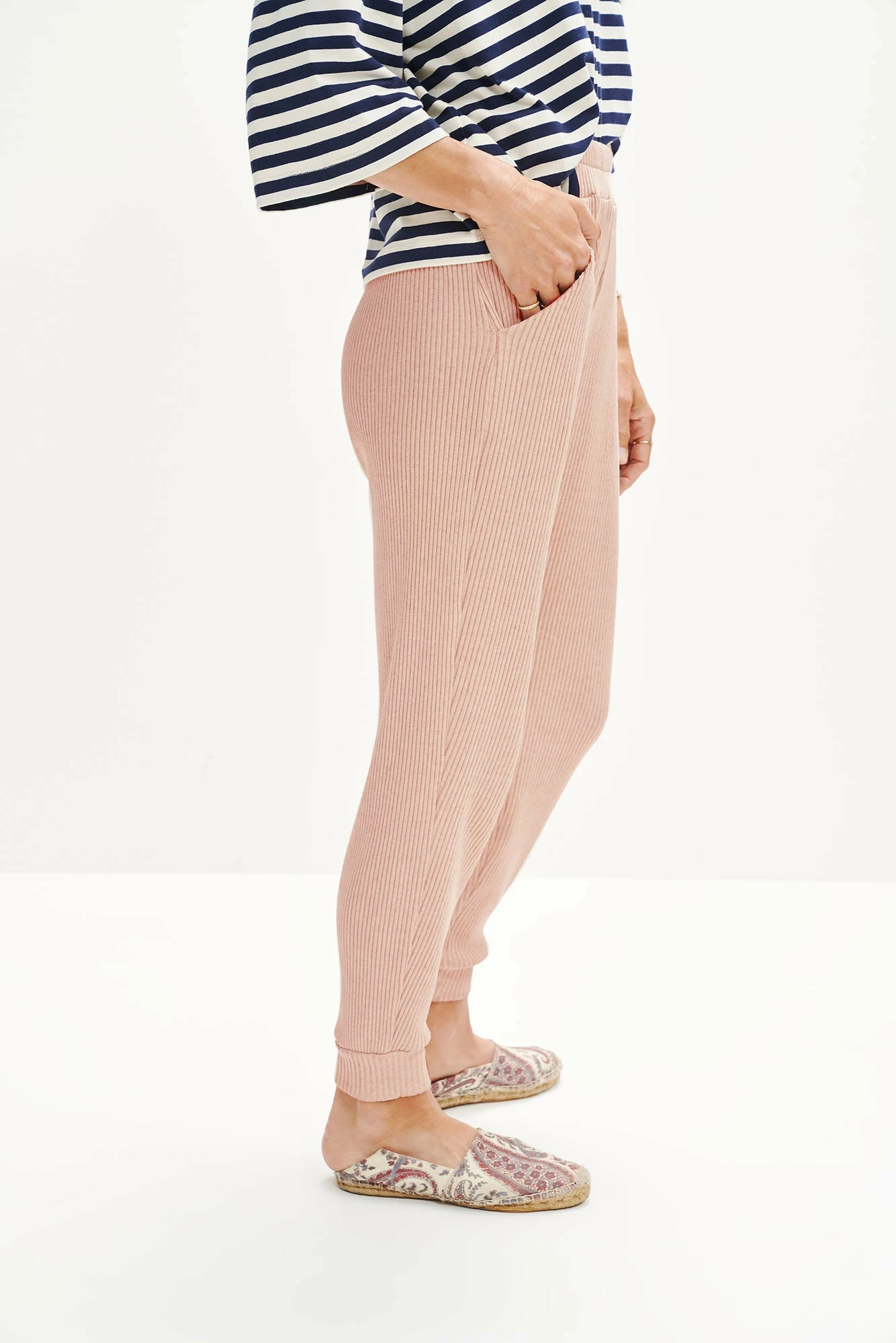 Skylar Paris Rib Joggers - Rose 4 Skylar Paris Rib Joggers - Rose - Image 2