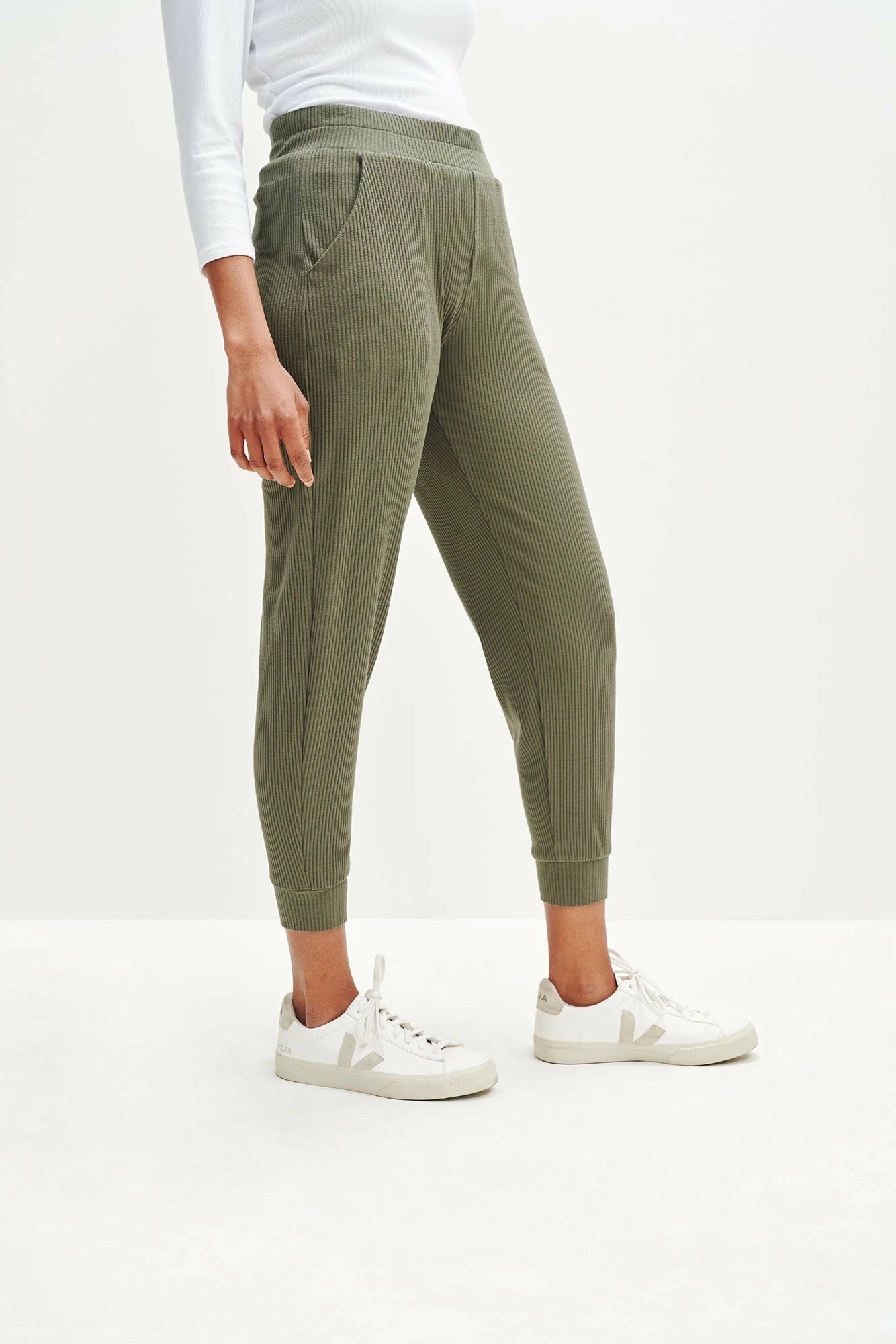 Skylar Paris Rib Joggers - Vetiver 4 Skylar Paris Rib Joggers - Vetiver - Image 2